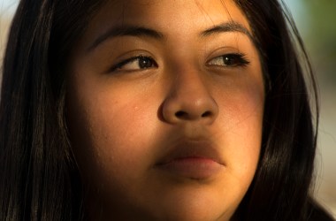 Portrait of Berenise, age 17, at her home in Hidalgo County, Texas.