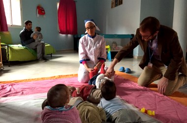 Senior editor Ted Scheinman at La Ligue Marocaine pour la Protection de l’Enfance (LMPE) in Marrakech, Morocco.