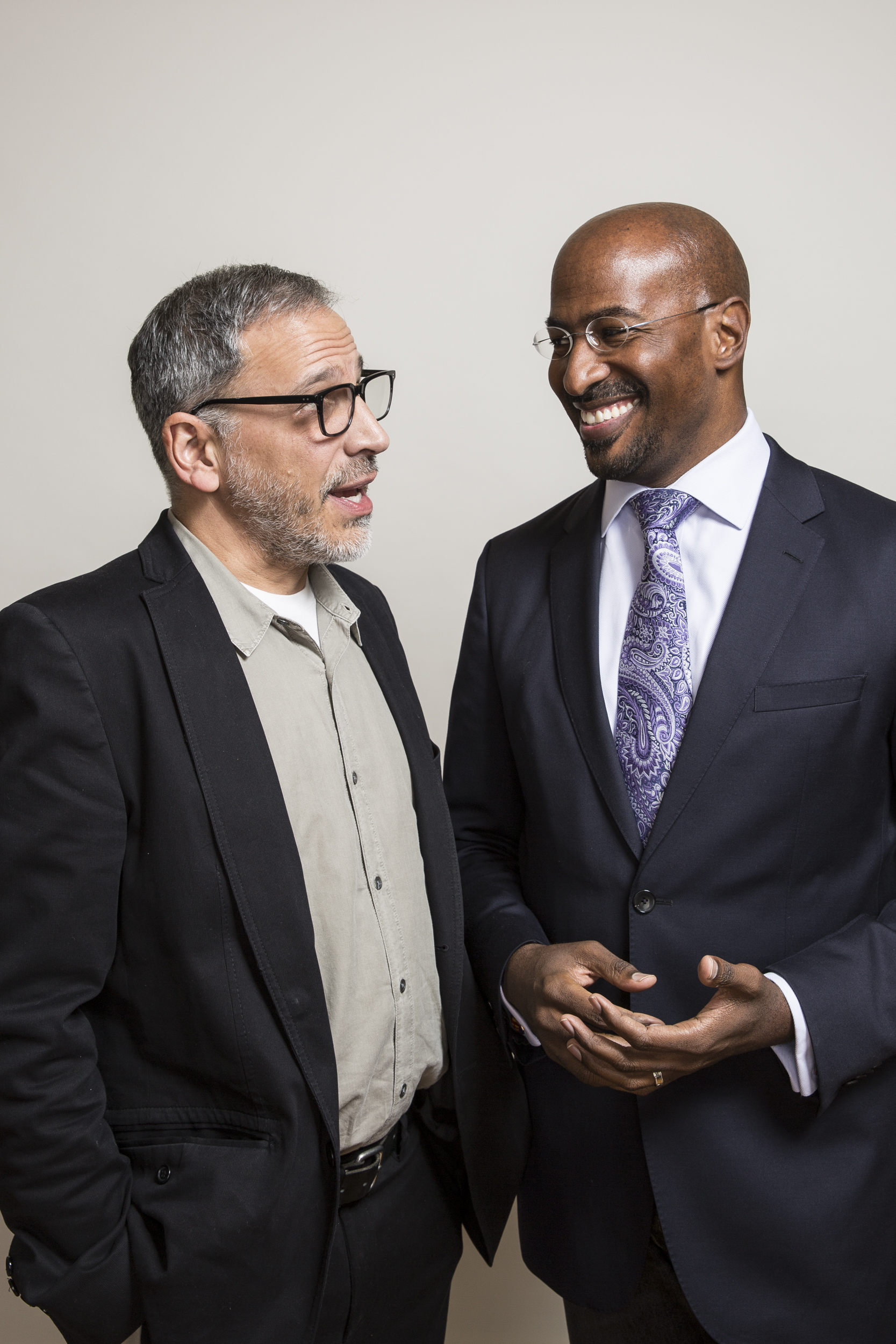 Journalist Rubén Martínez with author and commentator Van Jones.