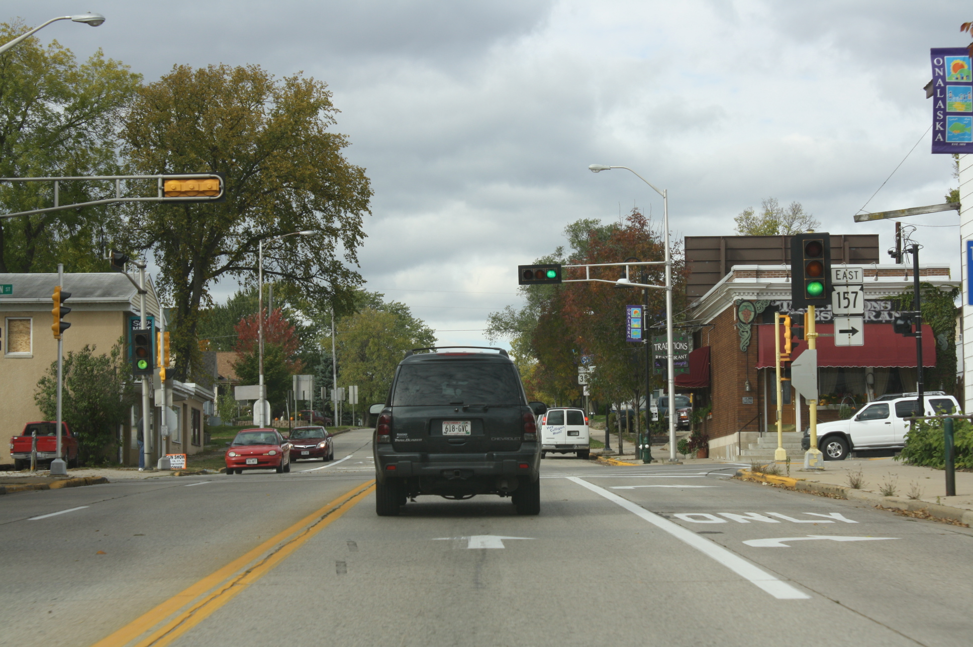 Downtown Onalaska, Washington. The town's population rose from 731 residents in 2012 to 772 residents in 2016.