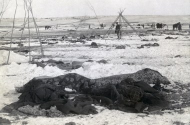 Chief Big Foot's camp three weeks after the Wounded Knee Massacre.